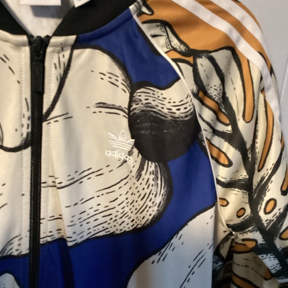 ADIDAS X FARM RIO LIMITED EDITON TROPICAL PALM TRACK JACKET SZ MED - Picture 8 of 9